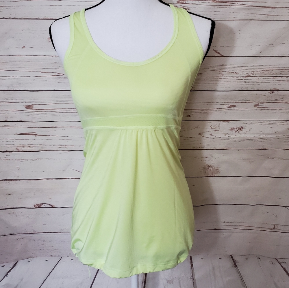 Lucy Neon Yellow Racerback Tank Size Xs